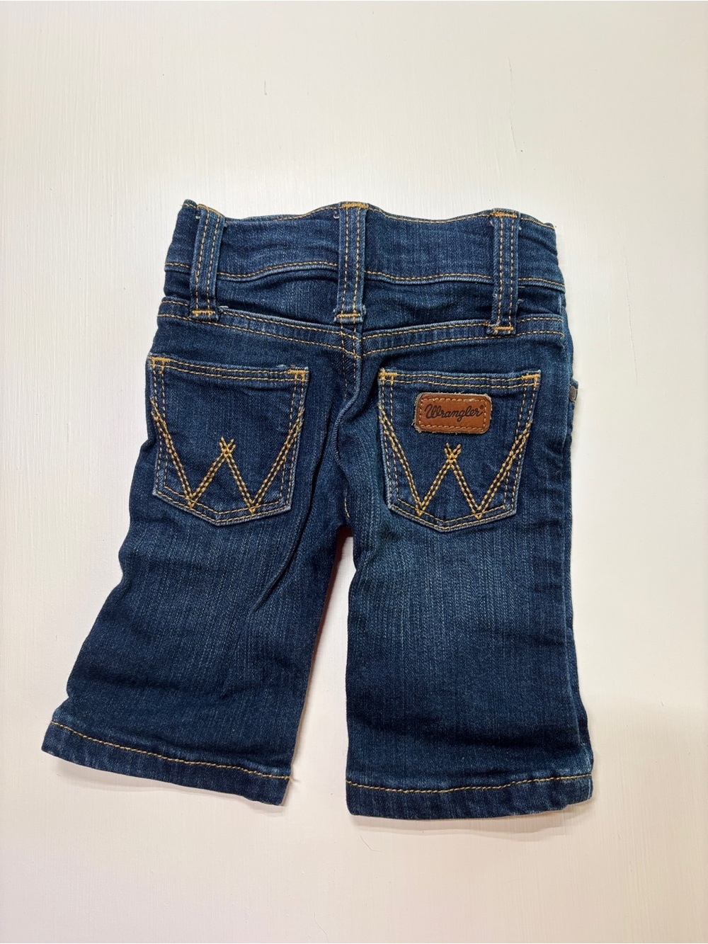 Wrangler Baby Western Bootcut Jeans Dark Blue Adjustable Waist 0-3M - Picture 3 of 6